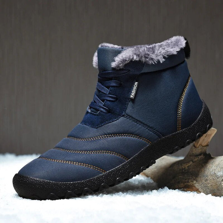 Men's Brend winter boots brown leather water-resistant all-weather insulated cold-weather footwear