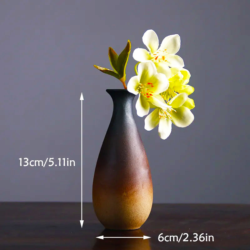Ferra handmade ceramic vase textured gradient finish sculptural modern home decor accent piece