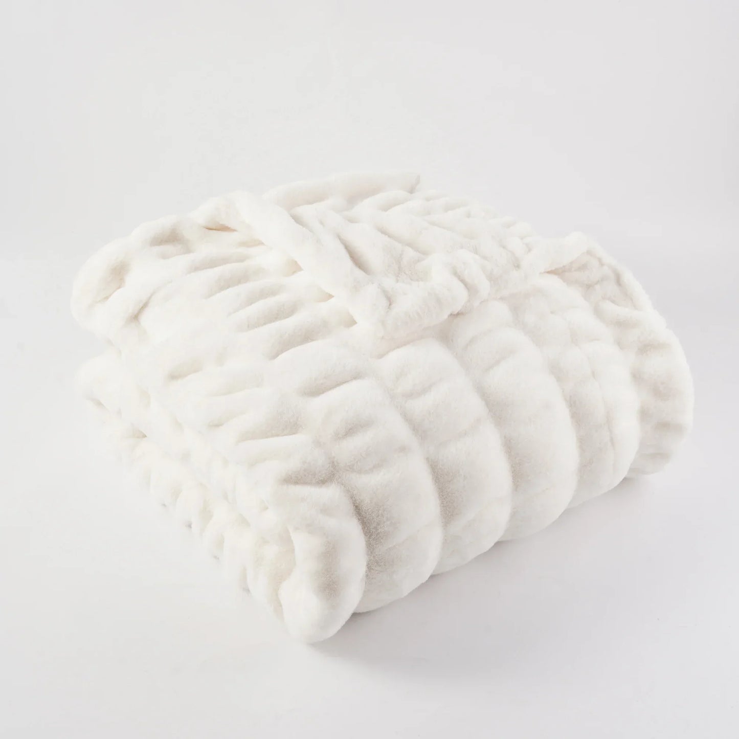 Versailles faux rabbit fur throw blanket velvet plush cozy home decor soft muted tones
