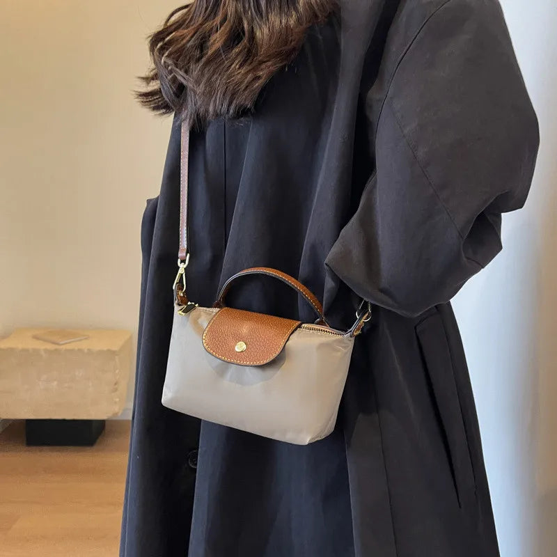 Delilah structured Oxford fabric handbag for women, timeless silhouette versatile everyday elegance