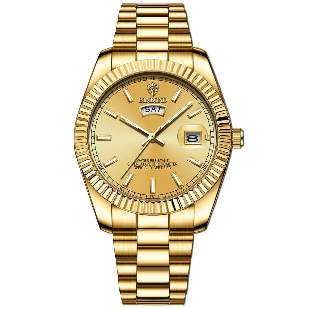 Stellar luxury wristwatch with autumn sparkle accents, sleek silhouette for casual and formal wear