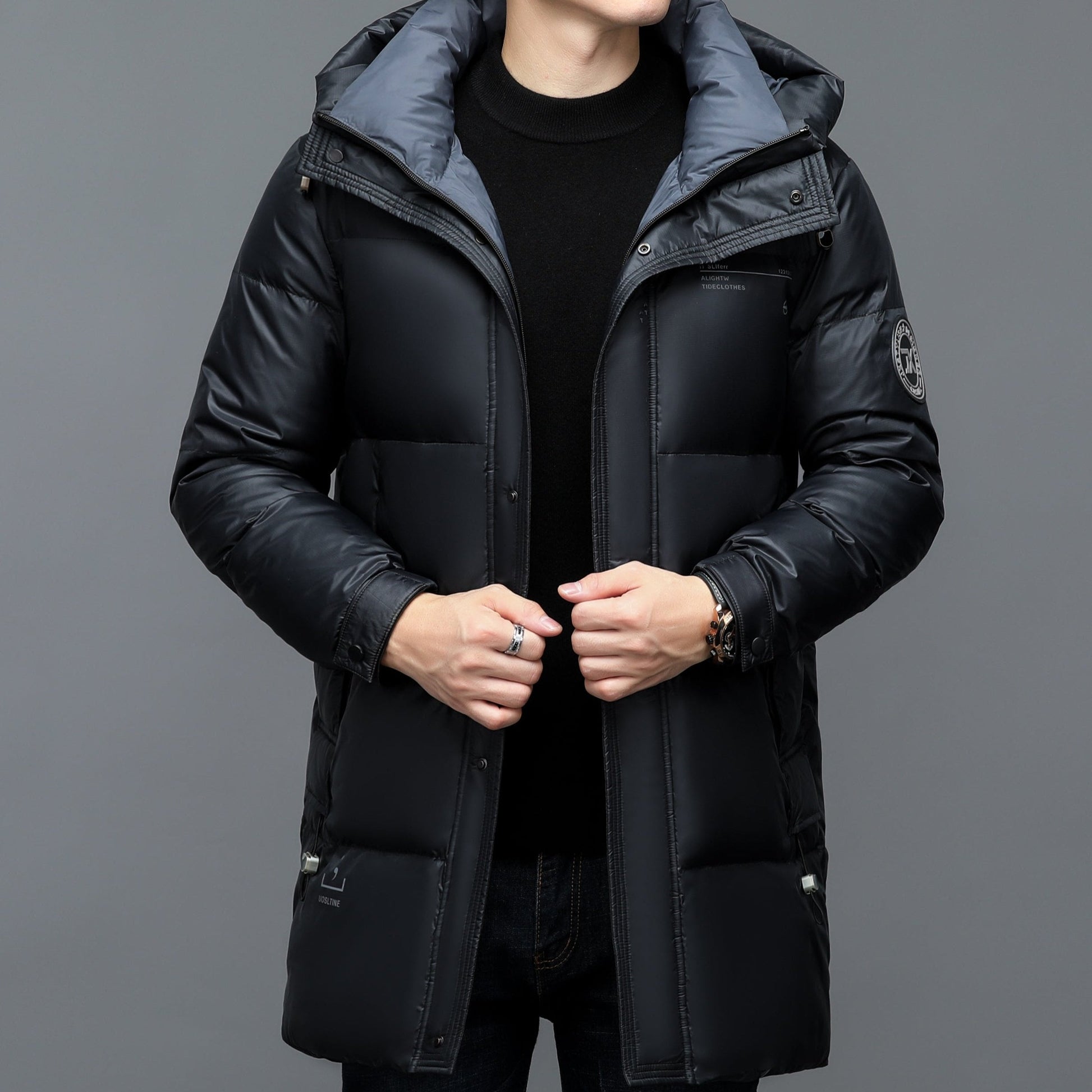 Keystone waterproof down parka extreme cold weather 90% duck down insulation sleek modern fit