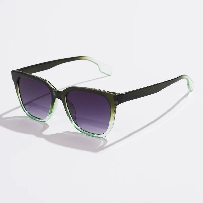 Retro safari sunglasses featherlight plastic frames gradient UV400 lenses playful print outdoor style