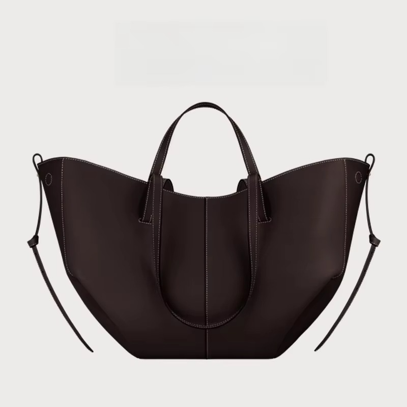 Women's large PU leather tote bag black winged design elegant work shoulder bag high capacity