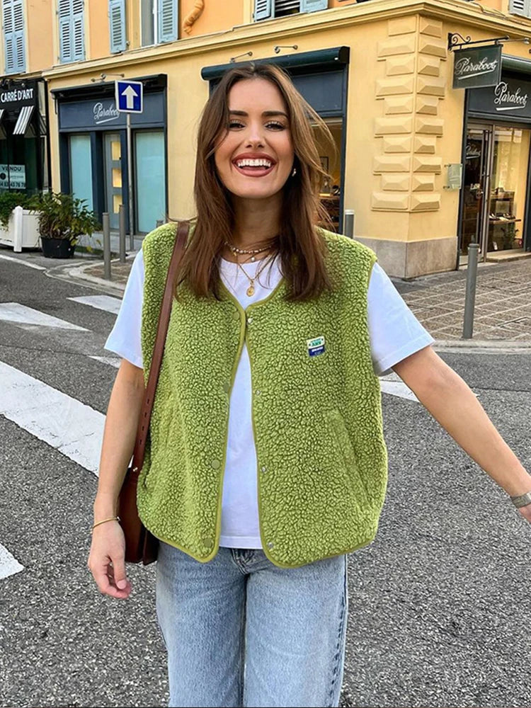 Eloura-Moda lambswool waistcoat classic slim cut versatile layering piece for polished professional style