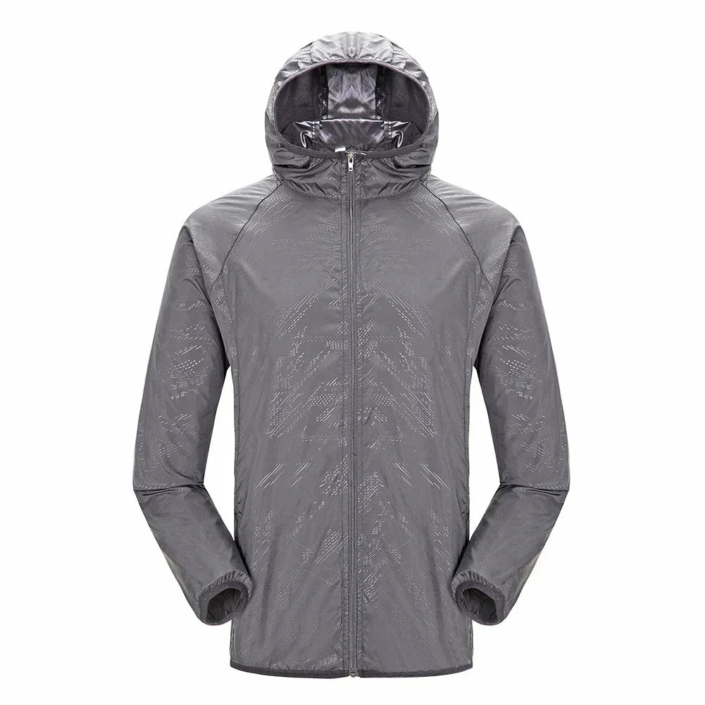 Men's waterproof hooded trench coat in classic style with durable rain-resistant fabric for urban commutes