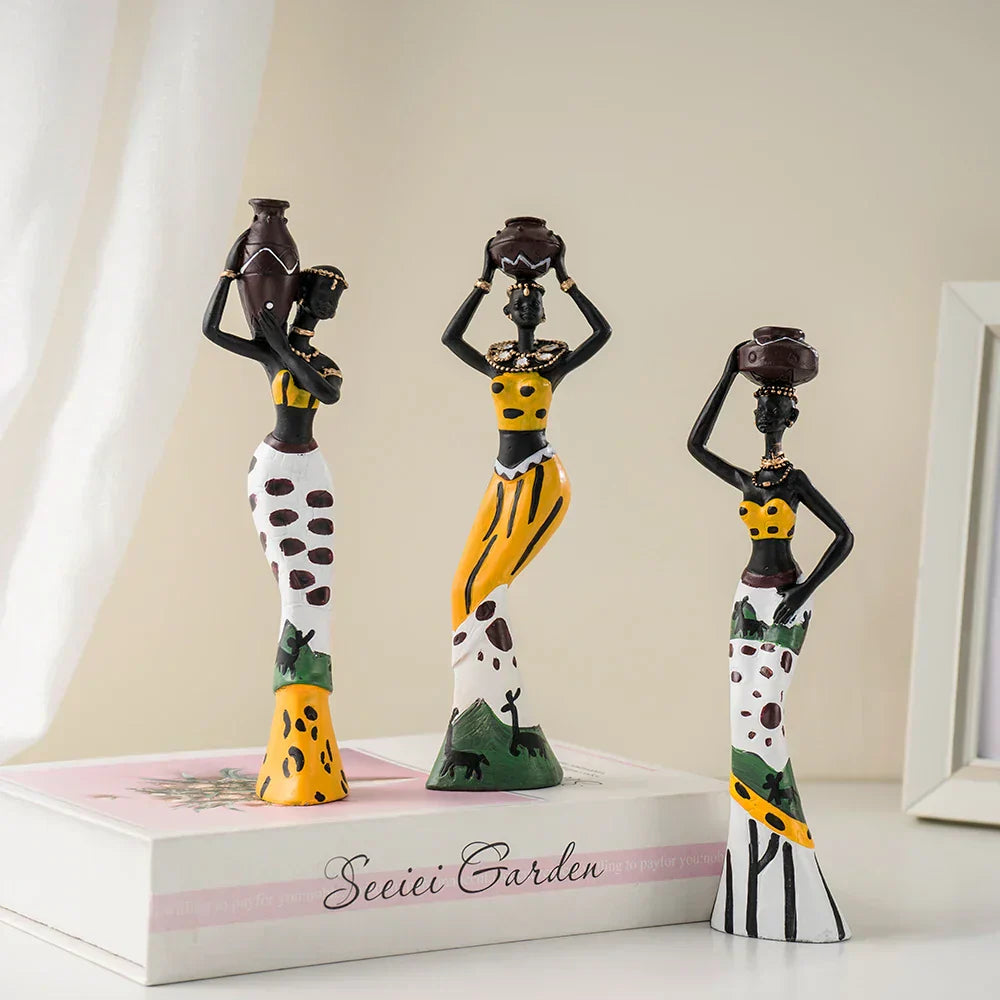 Ethnic Handcrafted Resin Figurine Set - Urbann-Vibe