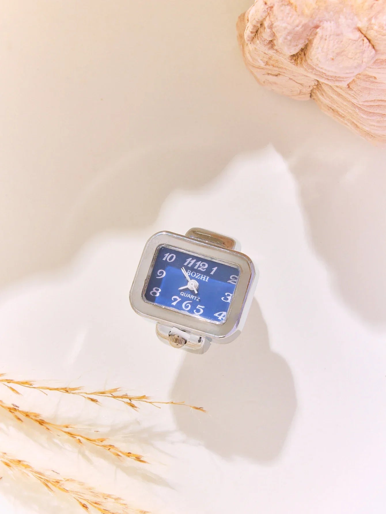 Luna elegant women's ring watch dainty square face rust-resistant timeless minimalist jewelry style