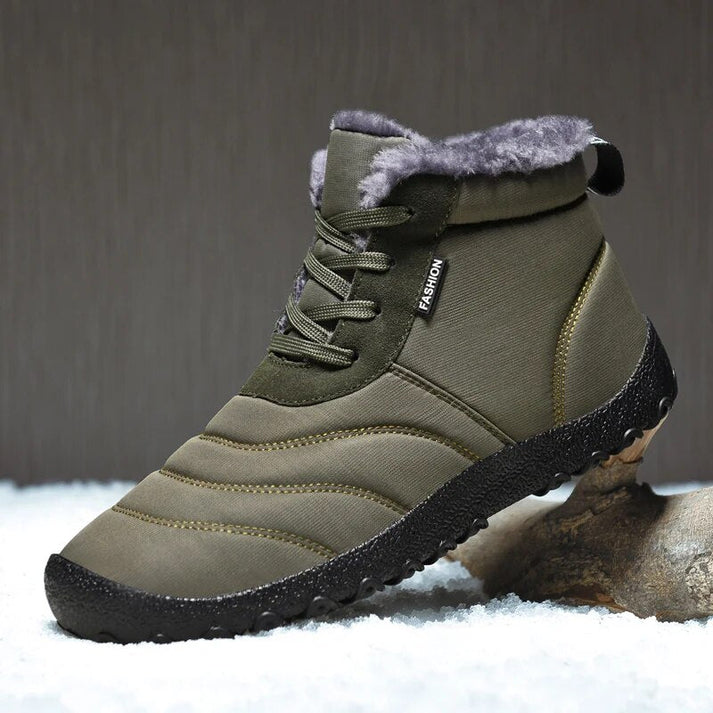 Men's Brend winter boots brown leather water-resistant insulated cold weather durable all-weather design