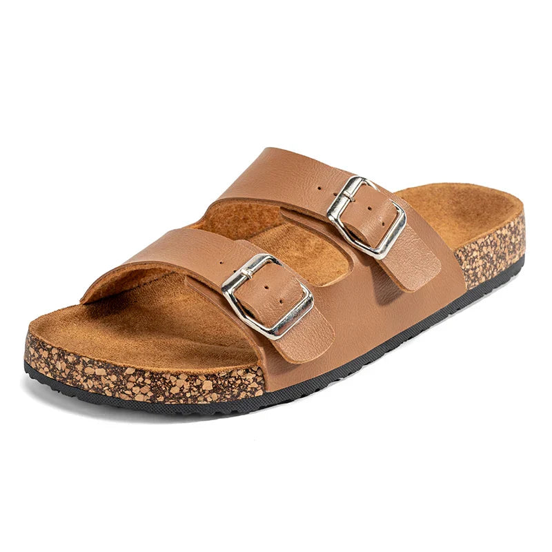 Urbann-Vibe Mark unisex cork-latex footbed sandal with anatomical support and low-profile silhouette