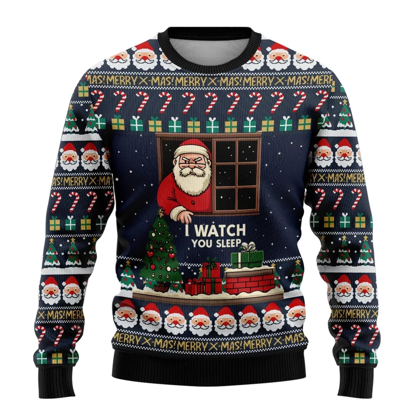 Men's red Christmas sweater classic fit with festive snowman print, cozy holiday knitwear