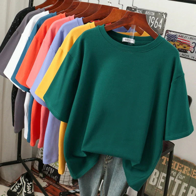 Rhoswen | Plus Size Cotton T-Shirt for Women