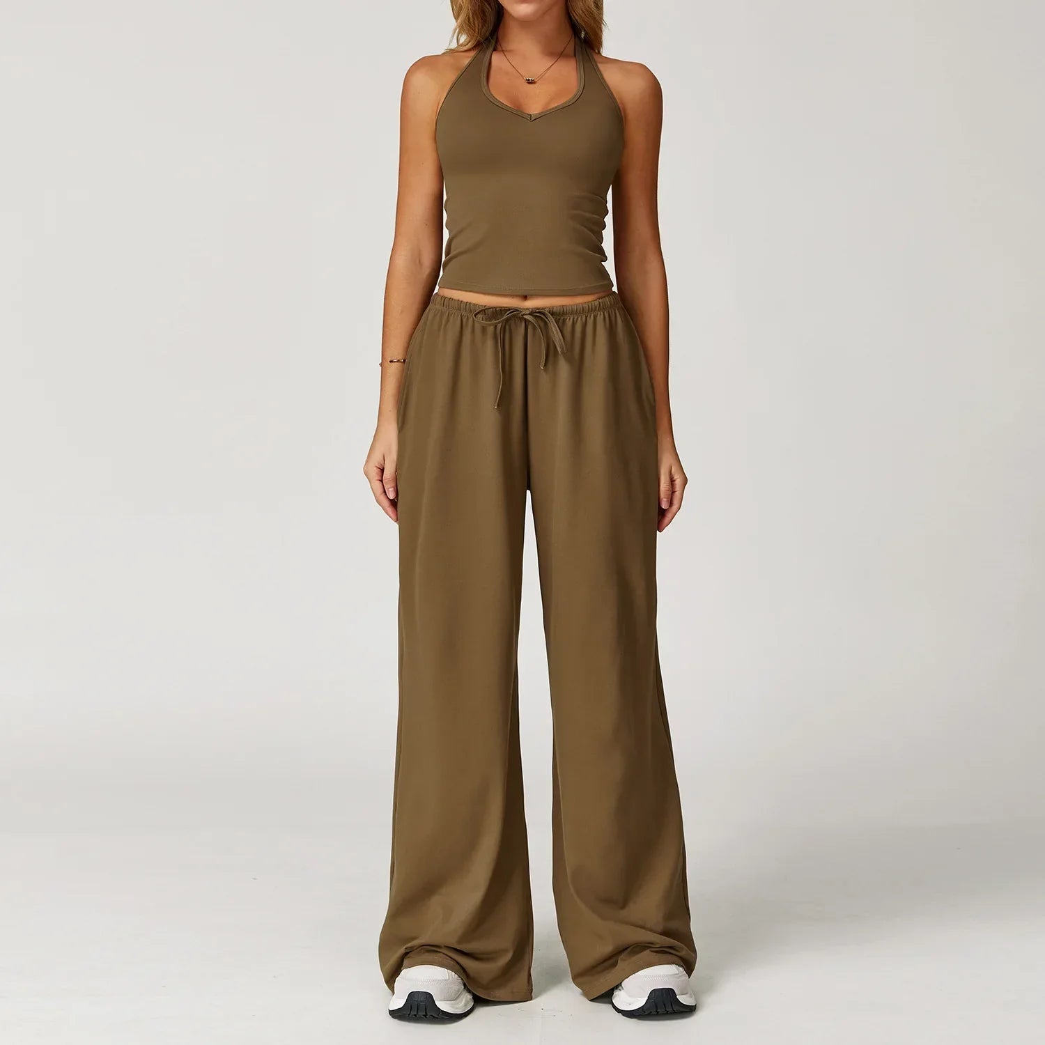 Women's wide leg loose fit pants casual winter style with relaxed silhouette for all-day comfort