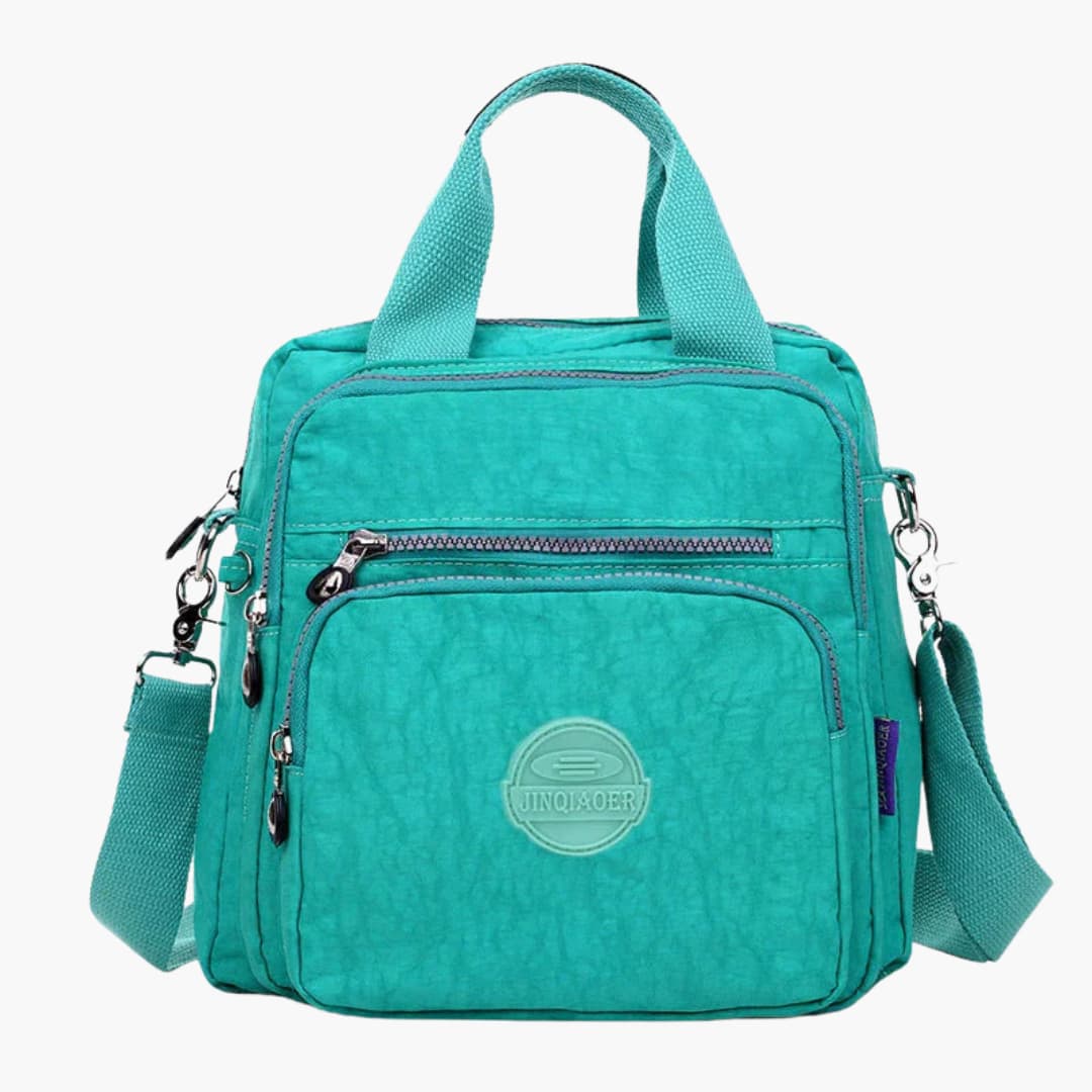 Women's minimalist shoulder bag with adjustable strap, multiple pockets, sleek crossbody everyday travel