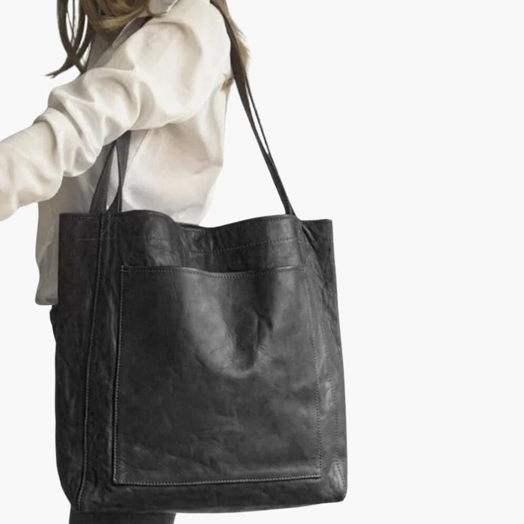 Women's elegant tote bag spacious interior practical handles work everyday versatile sleek timeless design
