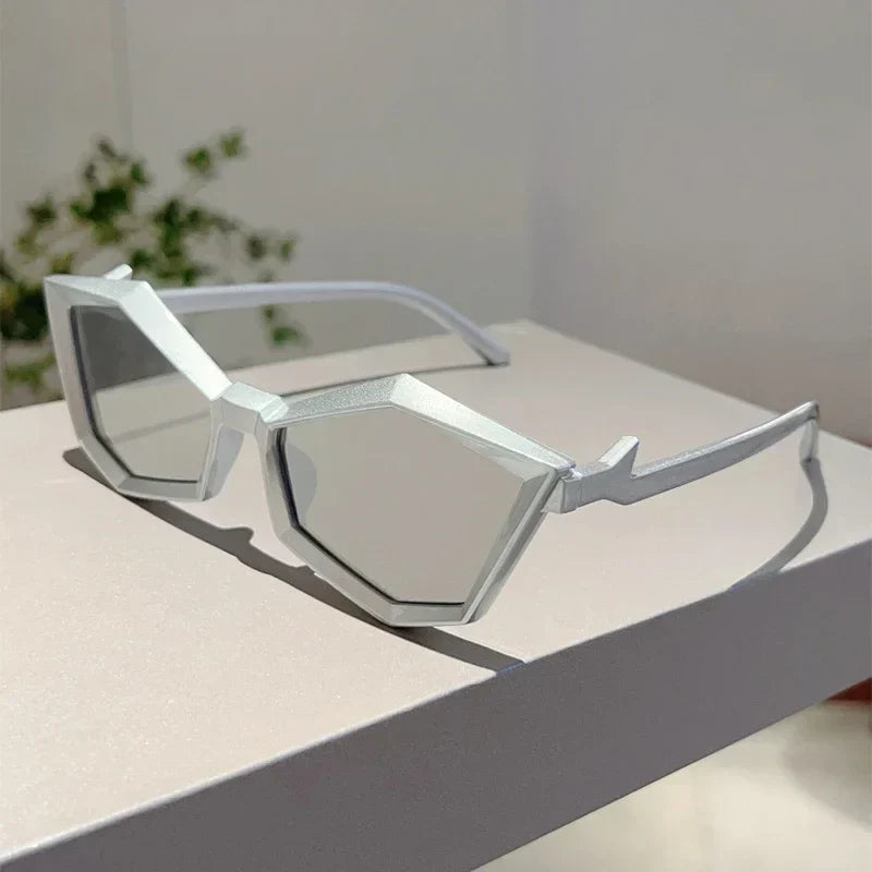 HexaVision hexagonal sunglasses futuristic punk style UV protection anti-glare edgy geometric frames
