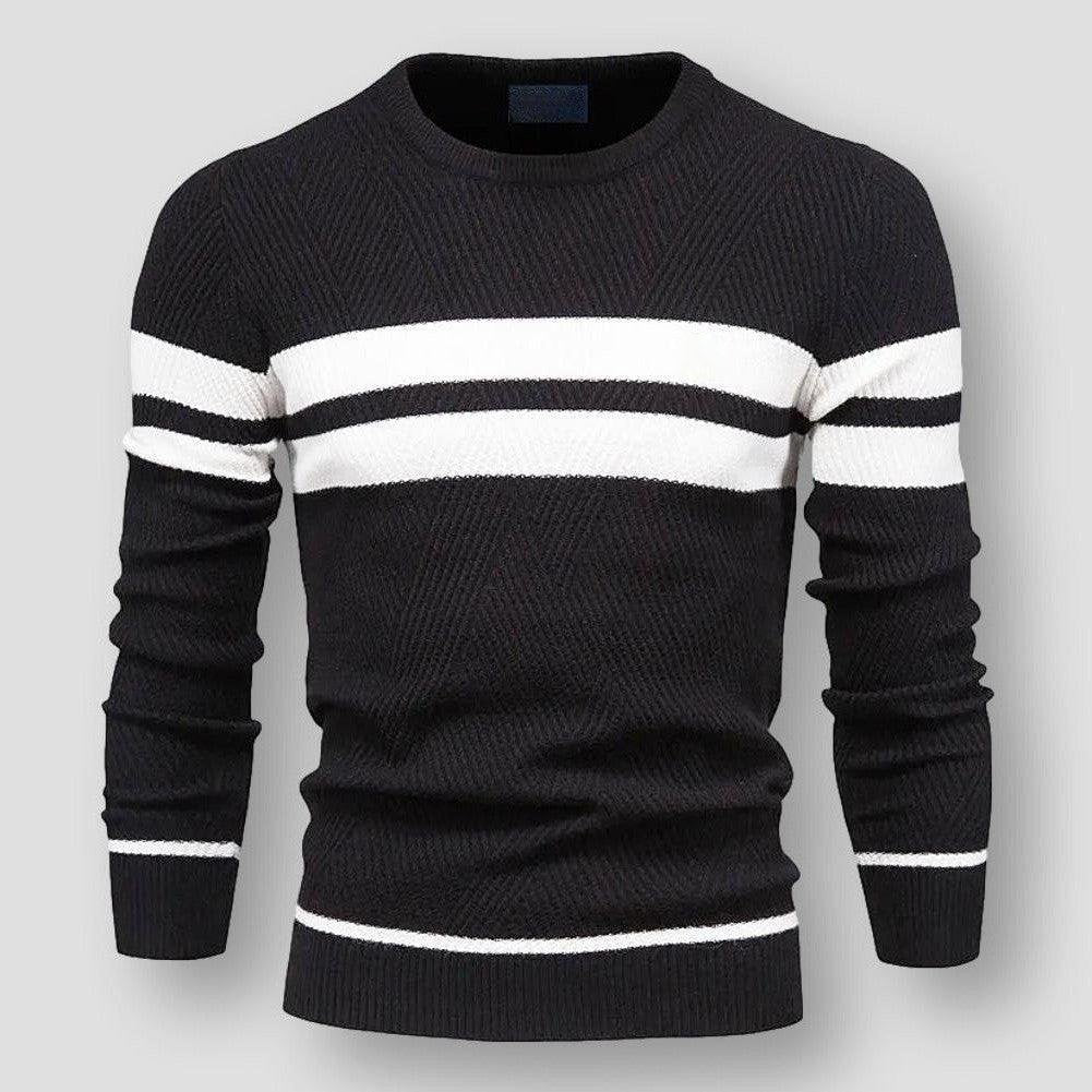 Women's striped knit sweater cozy jumper in multicolor sustainable quality everyday style