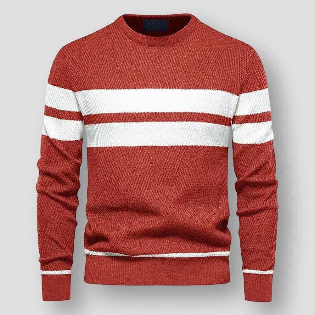 Women's striped knit sweater cozy jumper in multicolor sustainable quality everyday wear