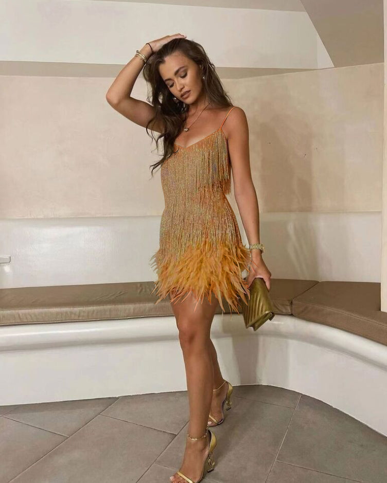 Women's black sequin fitted cocktail dress, spaghetti straps, Roaring Twenties glamorous vintage style