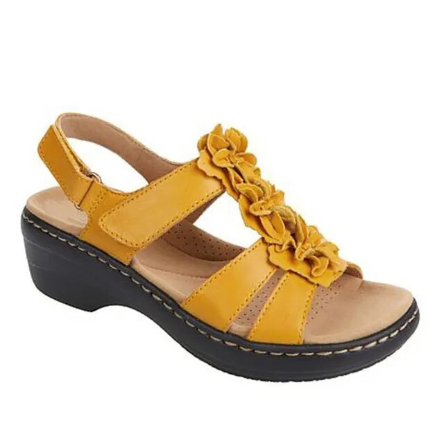 Women's bohemian orthopedic sandals with cushioned comfort footbed and pain-relief support for all-day wear