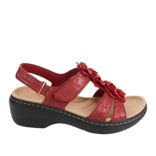 Women's bohemian orthopedic sandals with cushioned comfort footbed and pain-relief support for all-day wear