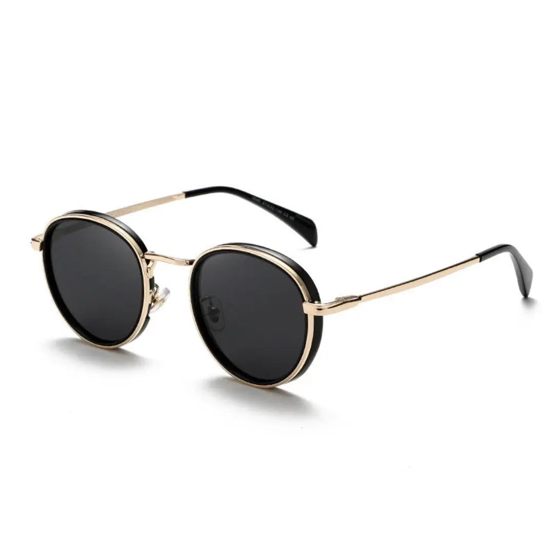 Sauvage round metal sunglasses vintage style with adjustable nose pads and UV protection lenses