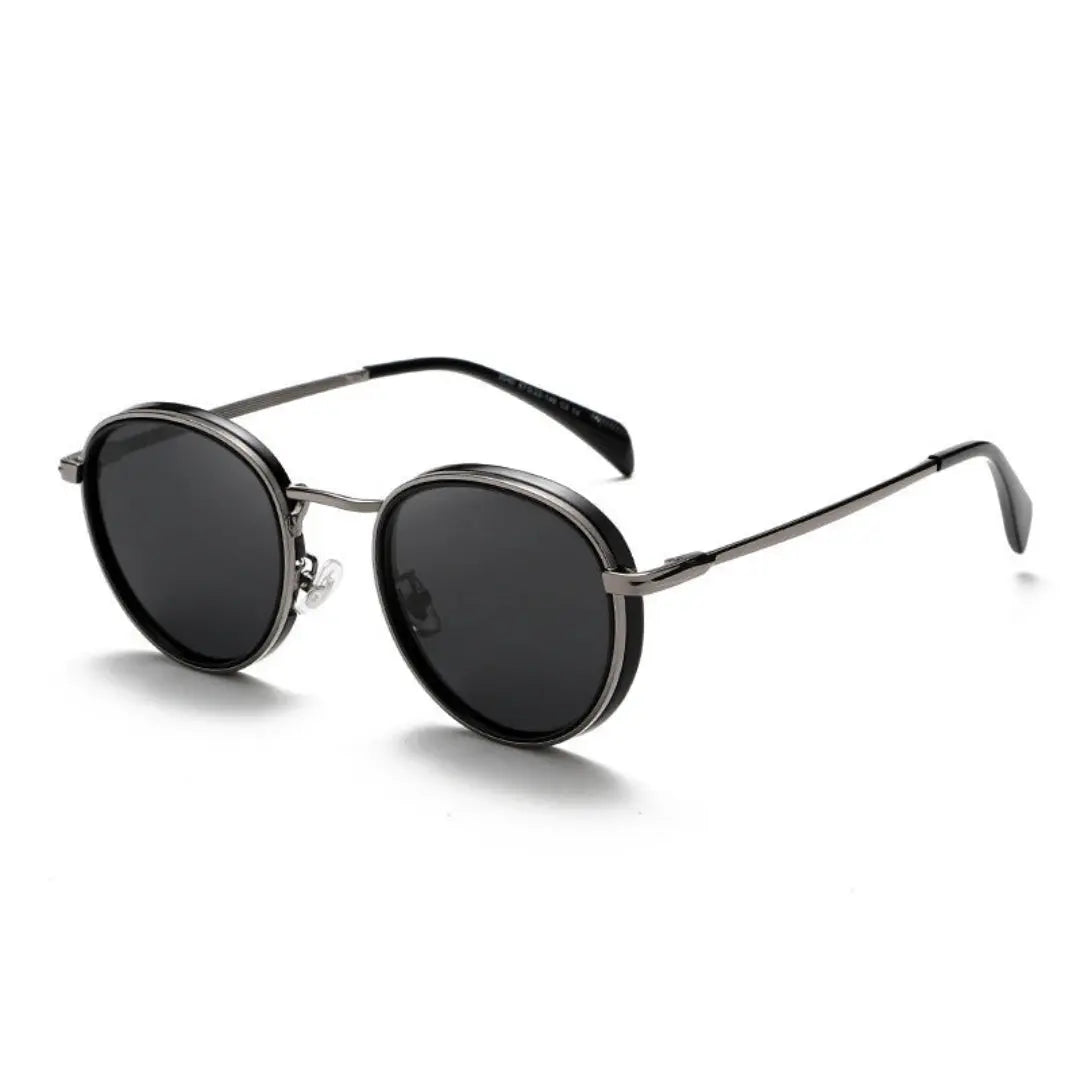 Sauvage round metal sunglasses vintage-inspired frame with adjustable nose pads UV protection