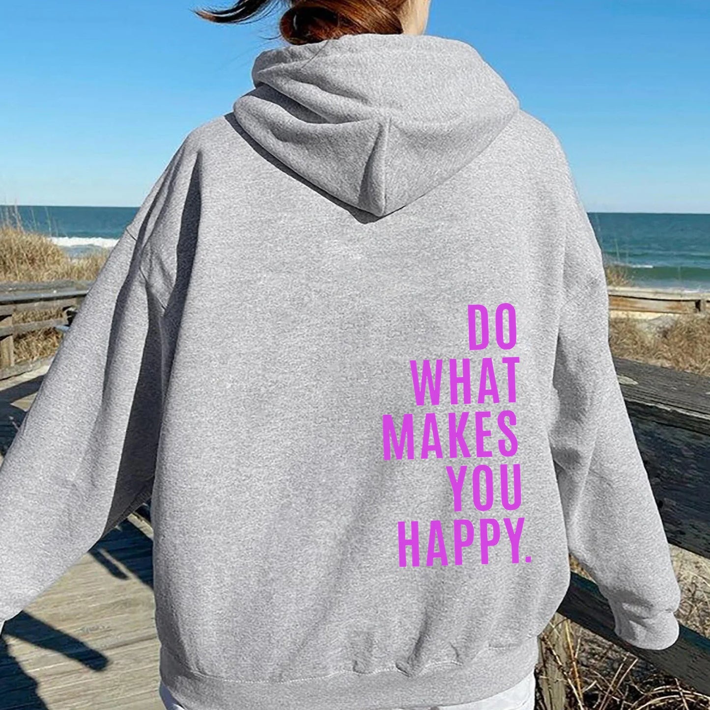 Women's cozy casual hoodie relaxed silhouette everyday comfort travel-ready all-season layering piece