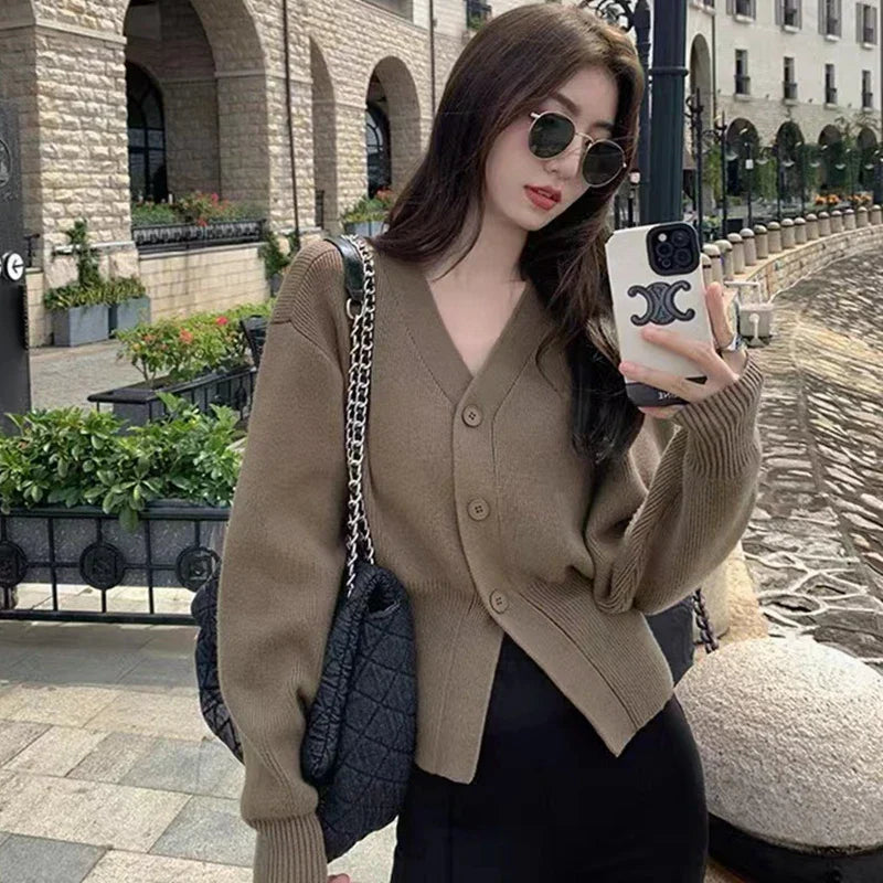 Unisex beige ribbed knit sweater soft breathable everyday casual silhouette weightless warmth