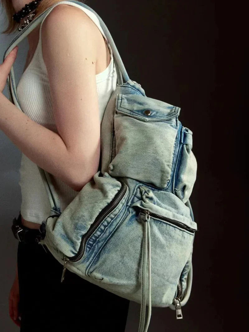Emery Casual Denim Backpack - Urbann-Vibe
