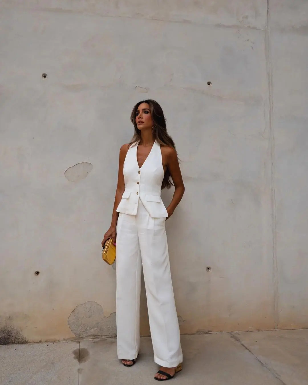 Arya Women Vest And Pants Set With Long Waist Ties Elegant Fashion For Modern Women All Day Comfort