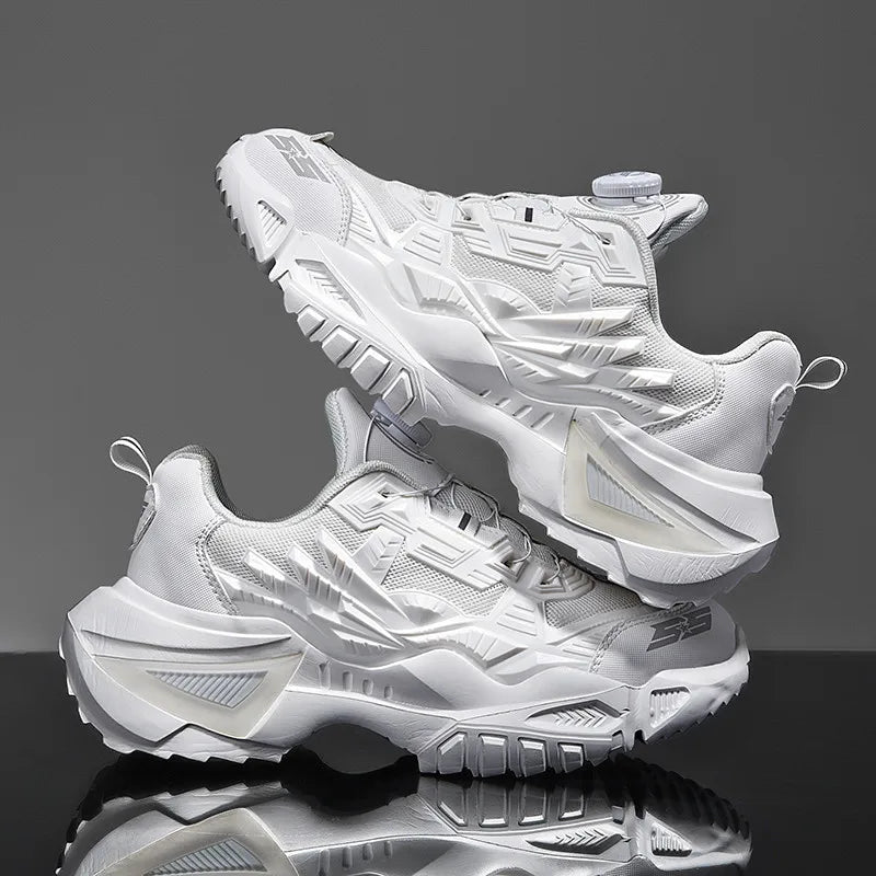 Men's Urbann-Vibe Streetcore MK1 sneakers with armored geometric multi-panel upper and breathable mesh