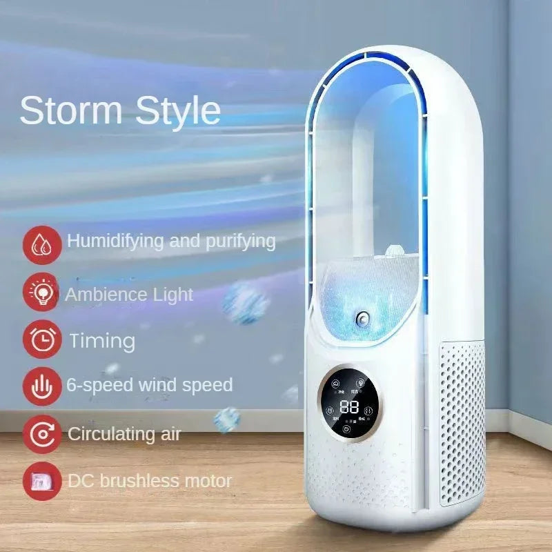 CoolMist bladeless 3-in-1 fan air purifier with UV ionizer quiet home office desk use