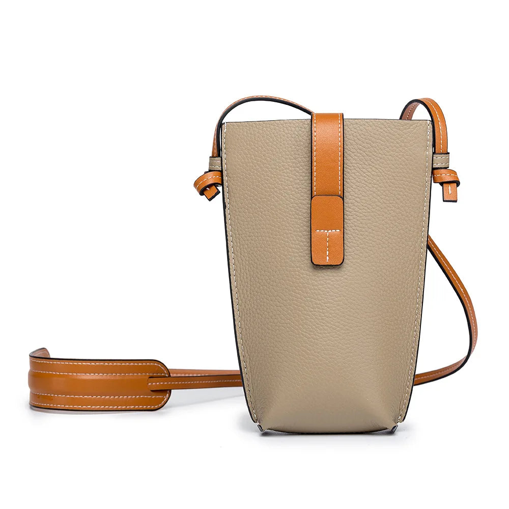 Women's compact vertical crossbody bag durable vegan PU leather adjustable strap everyday style