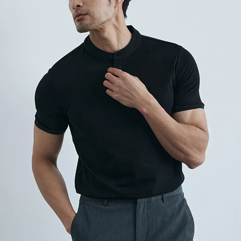 Men's slim fit lightweight cotton T-shirt by Urbann-Vibe, breathable everyday essential with modern silhouette