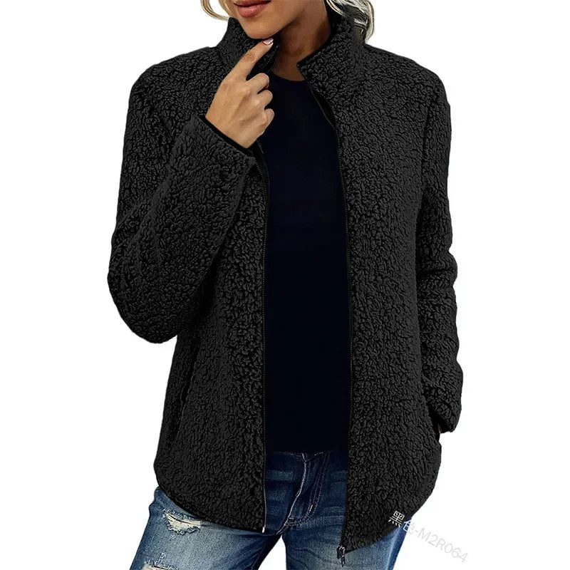 Women's cozy fleece winter jacket Tryne insulated plush outdoor all-weather warmth layering