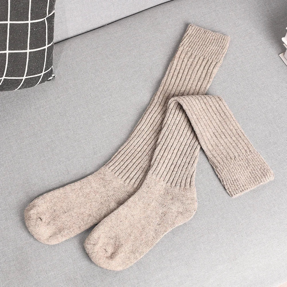 TrendAura unisex cashmere-cotton crew socks 8-pack autumn bundle ultra-soft breathable winter warmth