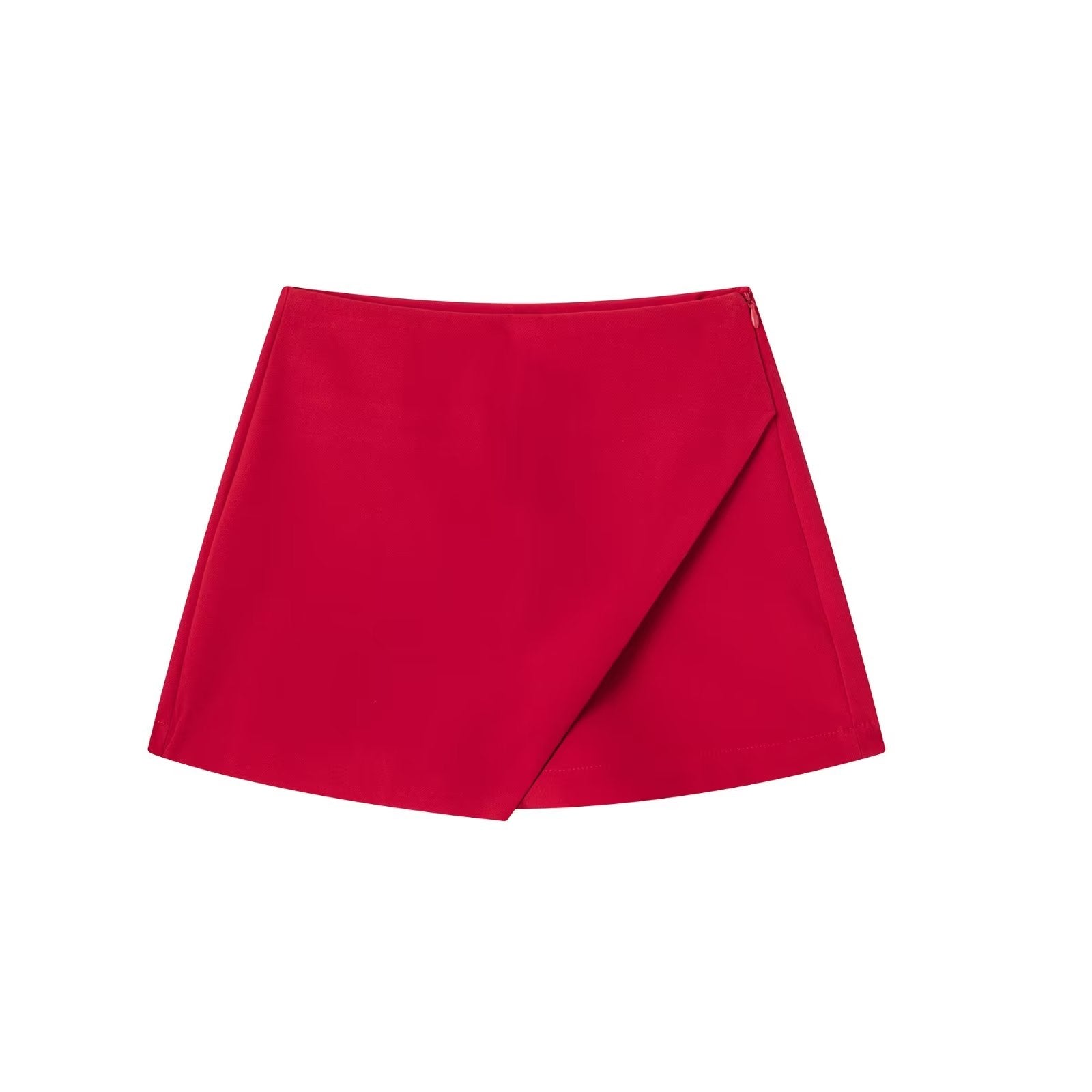 Women's culotte skirt in vibrant colorway, flirty asymmetric silhouette blending skirt and shorts comfort