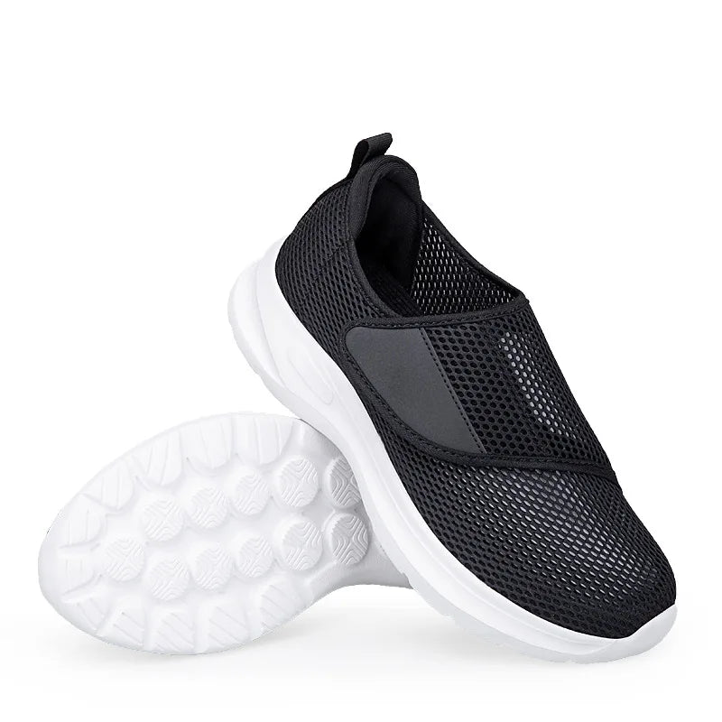 Unisex slip-on sneakers breathable mesh upper lightweight shock-absorbing sole casual everyday style