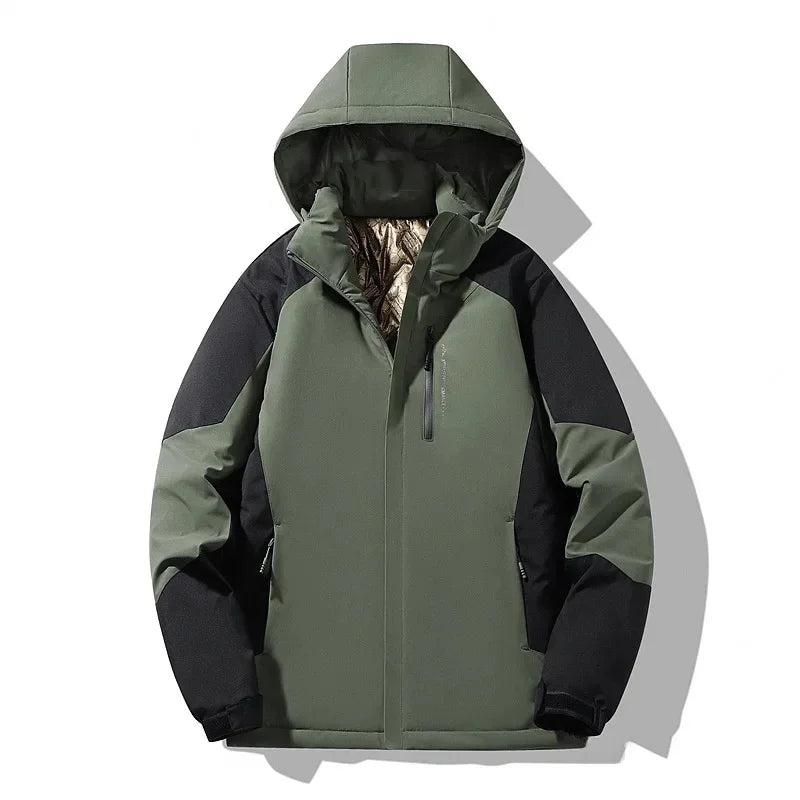 Women's colorblock ski jacket vibrant multi-tone structured fit windproof winter layer for slopes