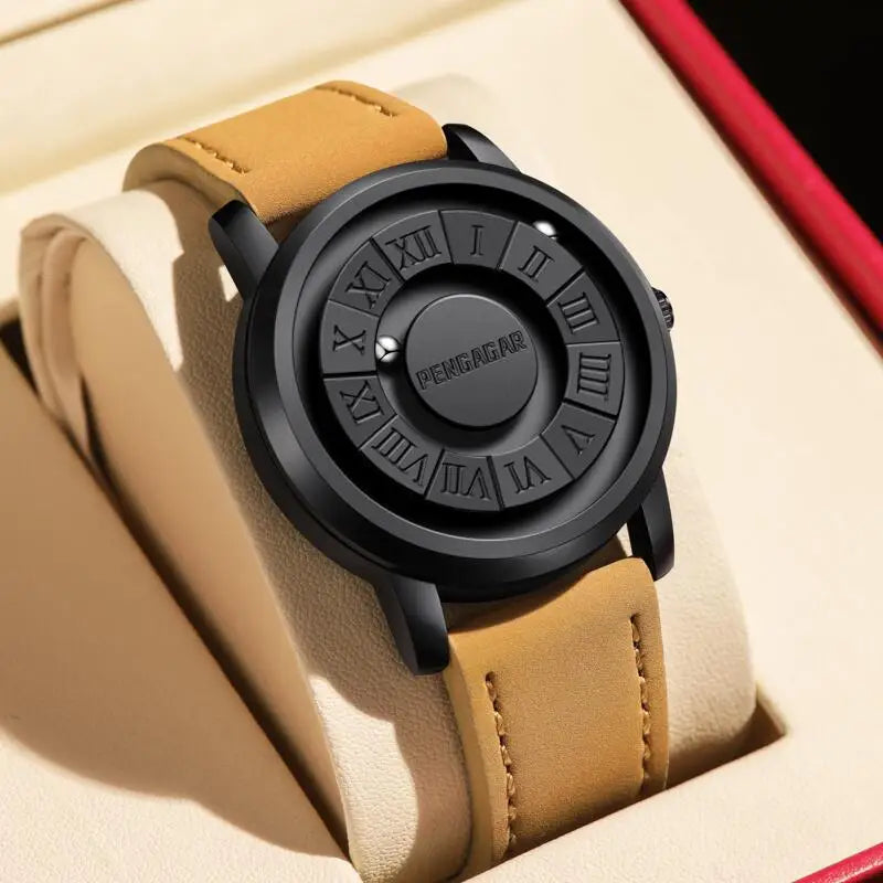 Phantom Geomagnetic Watch rotating dial minimal timepiece bold wrist statement for trendsetters