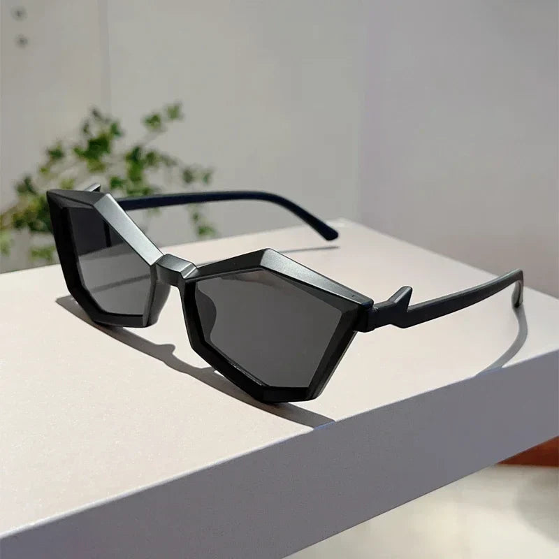 HexaVision hexagonal sunglasses futuristic punk style UV protection edgy geometric frame trendsetter