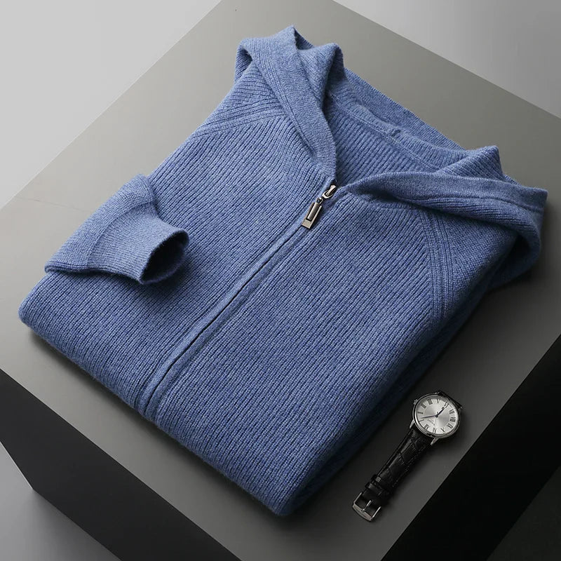 Men's Jordan premium cotton sweater tailored fit zip-up ribbed cuffs timeless everyday style