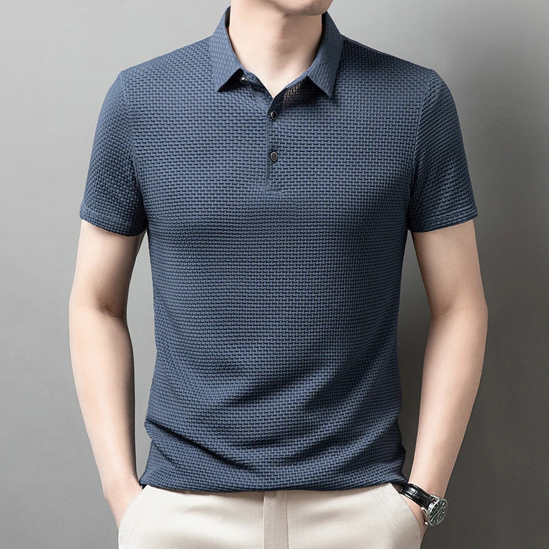 Men's Caedon breathable polo shirt smart casual lightweight fabric expert-crafted comfort fit