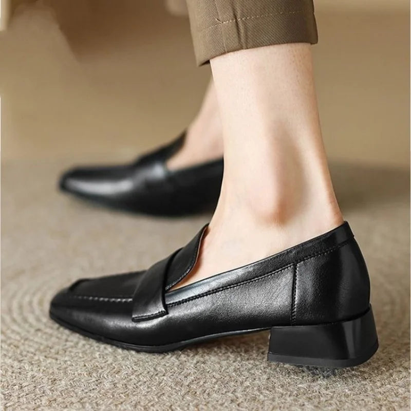 Urbann-Vibe Cassiel women's orthopedic loafers minimalist slip-on style premium soft leather cushioned sole