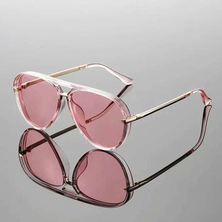 Halo aviator sunglasses lightweight metal frame UV-blocking tinted lenses unisex summer eyewear