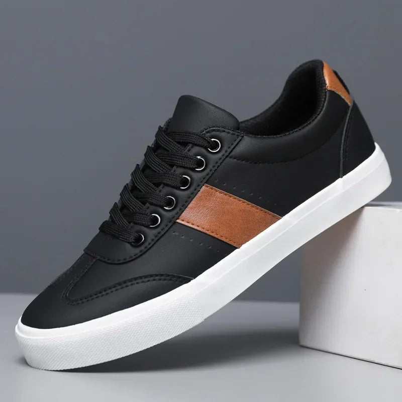 Urbann Vibe Moselle white low top sneaker with leather accent and cushioned comfort sole