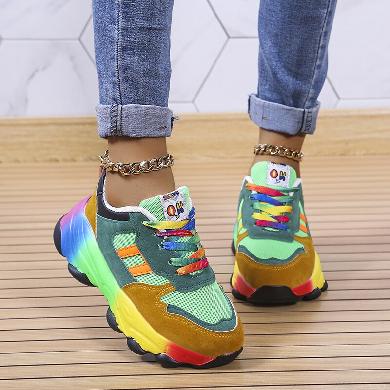 Rainbow orthopedic sandals multicolor cushioned sole lightweight breathable shoes for pain-free walking