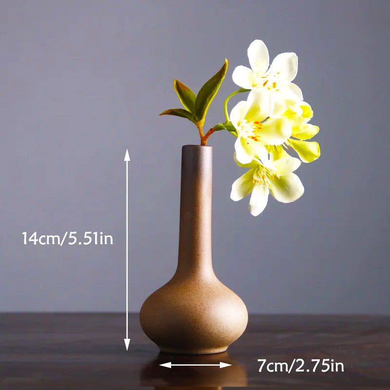 Ferra handmade ceramic vase textured gradient finish sculptural modern home decor accent piece