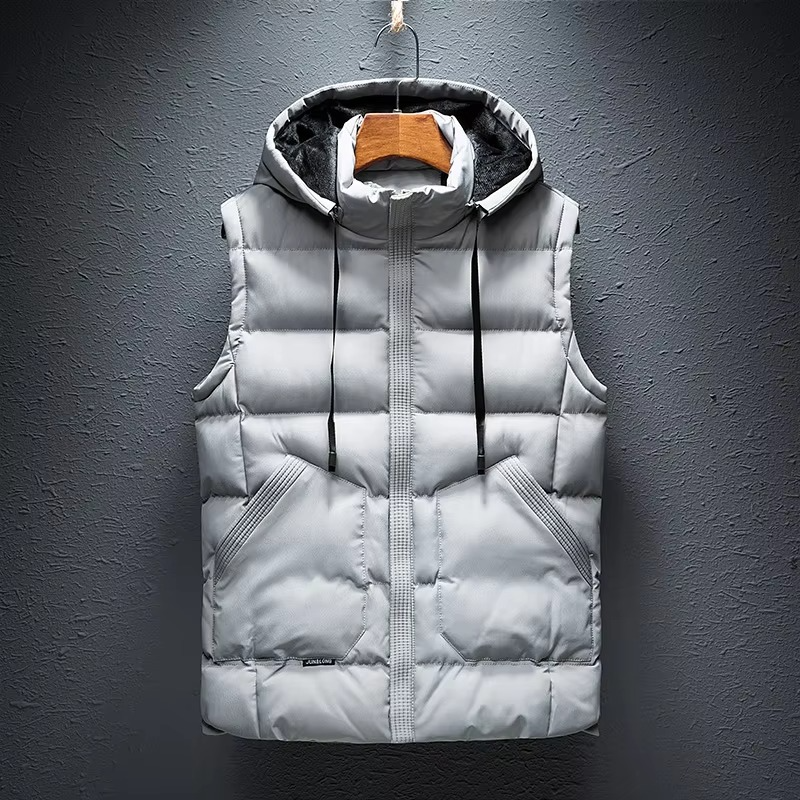 Unisex personalized thick vest by TrendAura, woven polyester-cotton blend, casual versatile all-season outerwear